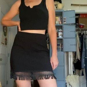 Cupcakes and cashmere black mini skirt